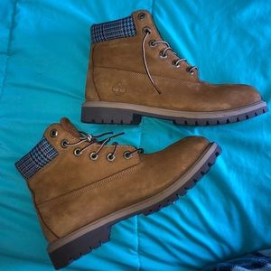 Plaid Pattern Timberland Boots